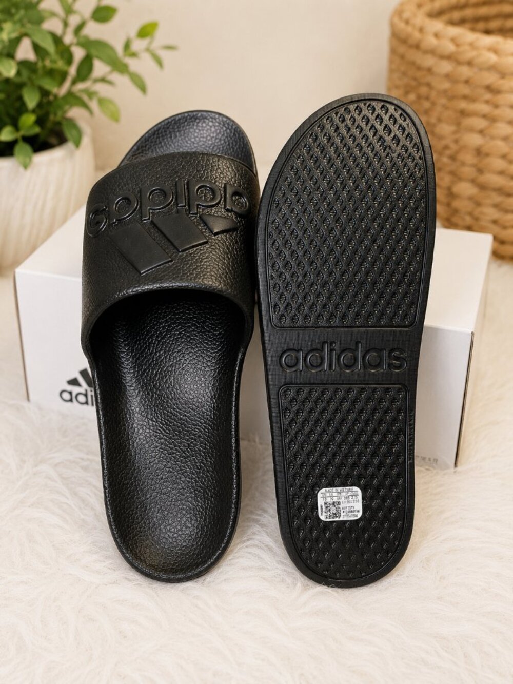 NEW adidas Adilette Shower Slides Black Size 10 Men / 11 Women